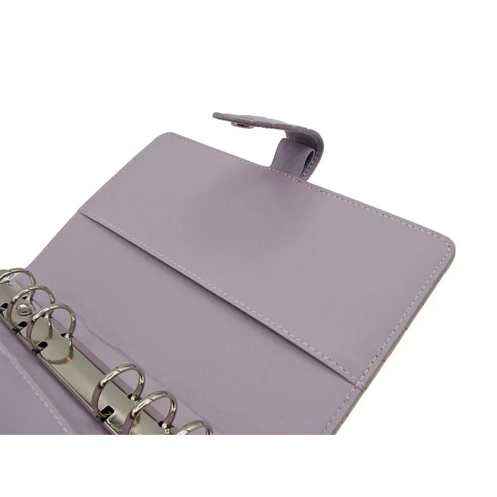 Pastel Ombre Planner Organizer Ring Binder Snap Close Quilted Blue Purple 7.5x5